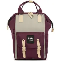 Bagmori Bolsa para pañales beige / lila / negro / blanco