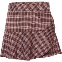 KOROSHI Falda rojo oscuro / negro / blanco