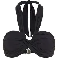 Seafolly - Women's Collective Halter Bandeau - Parte superior de bikini size 10, negro
