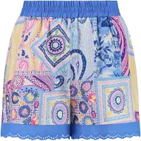 Shiwi Max Shorts Paisley Banner Paisley Banner Blue Talla: L | Pantalones Cortos Outlet | Mujer | Azul