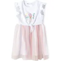 MINOTI Vestido mezcla de colores / blanco