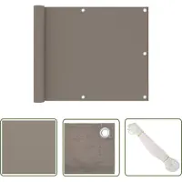The Living Store Living Store: Panel protector para balcón, color taupe, 75x300 cm, tejido Oxford