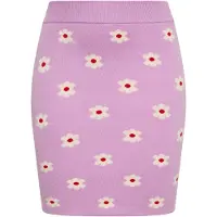 Swirly Falda orquidea / rojo cereza / blanco