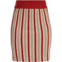 Faina Falda beige / rojo