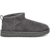 Ugg para mujer. 1116109 Botines de piel Classic Ultra Mini gris (40), Plano, Casual, outlet 2026.