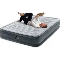 Intex Colchón hinchable DuraBeam Comfort Plush, de altura media, doble, rectangular, con bomba de aire integrada
