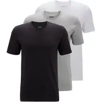 BOSS para hombre. 50475284 Pack 3 Camisetas RN Clásico negro, blanco, gris (XXL), Casual, Algodón, Manga corta, outlet 2026.