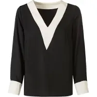 HEINE Blusa negro / blanco