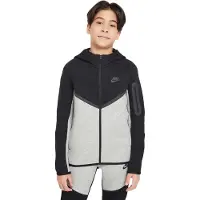 Nike Sudadera con cremallera 'TCH FLC' gris oscuro / gris moteado / negro
