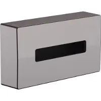 Hansgrohe Caja para cosméticos ADDSTORIS, montaje en pared, acabado negro cepillado