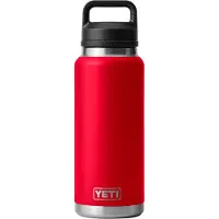 Yeti Rambler Bottle 36oz Chug Cap, Rescue Red, termo con boquilla para bebert, 1L