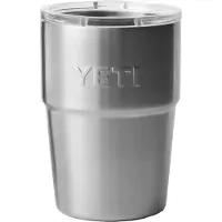 Yeti Rambler Stackable Cup 16oz Mag Slider Lid, Stainless Steel, vaso térmico apilable con tapa, 473 ml