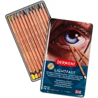 Derwent Lápiz De Color Resistente A La Luz En Caja Metálica 12 Unidades