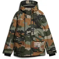 Superdry para hombre. MS110178A Chaqueta Ultimate Rescue verde (S), Casual, Deportivo, Camuflaje, Nieve, Poliéster Reciclado, Sostenible, Su
