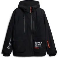Superdry para hombre. MS110178A Chaqueta de esquí Ultimate Rescue negro (L), Deportivo, Nieve, Poliéster Reciclado, Sostenible, out