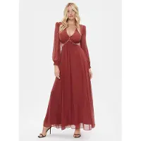 Guess Marciano By Ursula Gown Solid Lacquer Maxi Dress Red Talla: XS | Vestidos Maxi Outlet | Mujer | Rojo
