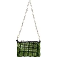 Faina Bolso de hombro verde / negro