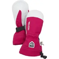 Hestra - Kid's Army Leather Heli Ski Mitt - Guantes size 7, fucsia