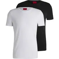 HUGO para hombre. 50325440 Pack 2 Camisetas Round blanco, negro (XL), Casual, Algodón, Manga corta, Sostenible, outlet 2026.