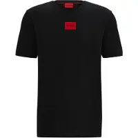 HUGO para hombre. 50447978 Camiseta Diragolino negro (XL), Casual, Algodón, Manga corta, Sostenible, outlet 2026.
