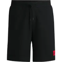 HUGO para hombre. 50466196 Pantalón Corto Diz negro (L), Casual, Algodón, Sostenible, outlet 2026.