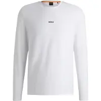 BOSS para hombre. 50473286 Camiseta Chark blanco (XXL), Casual, Algodón, Manga larga, outlet 2026.