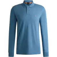 BOSS para hombre. 50507704 Polo Passerby azul (S), Casual, Algodón, Manga larga, outlet 2026.