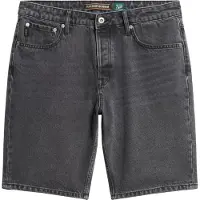 Superdry para hombre. M7110394A Pantalón corto vaquero recto negro (32), Casual, Algodón, Denim, outlet 2026.