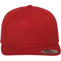 Flexfit Sombrero verde hierba / rojo fuego