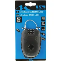 M-Wave - Lock'n'Roll D 24.9 Aufroll-Zahlenschloss - Candado para bicicleta size 2,4 x 900 mm, gris/negro