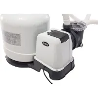 Intex 26648GS: Bomba de filtración de arena con protección diferencial (RCD), (10,5 m³/h, para piscinas de hasta 36 m³)
