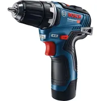 Bosch Taladro GSR 12V-35 Professional de , con mango tipo pistola, color negro y azul, 1 cm de capacidad, 1750 revoluciones por minuto, 3,2 cm de diámetro máximo de perforación, 1 cm de mandril