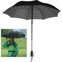 Euroschirm - Telescope Handsfree - Paraguas negro/gris