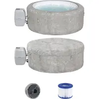 Bestway LAY-Z-SPA ECO, jacuzzi inflable Zurich AirJet, diámetro 180 cm x 66 cm, redondo