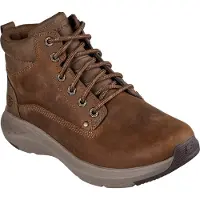 SKECHERS para hombre. 205175 Botines de Piel Relaxed Fit: Parson - Ederic marrón (41), Beige, Plano, Cordones, Casual, outlet 2026.