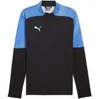 Puma Camiseta funcional 'IndividualFinal' azul / azul pastel / verde claro / negro