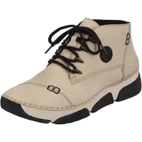 Rieker Botines con cordones beige oscuro / negro