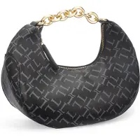 LASCANA Bolso de mano azul / oro / negro