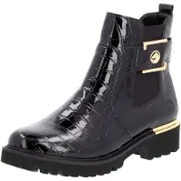 Remonte Botas de tobillo 'Bahamalack Stiefeletten mit Reißverschluss' negro