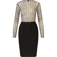 Kraimod Vestido de tubo beige claro / negro