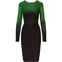 Kraimod Vestido de tubo verde / negro