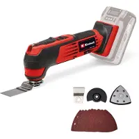 Einhell Herramienta multifunción Power X-Change TE-MG 18/1 Li-Solo, 18 voltios (roja/negra, sin batería ni cargador, incluye accesorios)