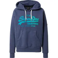 Superdry para mujer. W2011957A Sudadera gráfica azul (S), Casual, Deportivo, Poliéster Reciclado, Sostenible, Marino, outlet 2026.