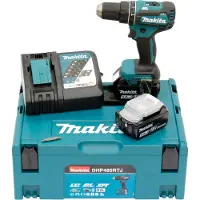 Makita Taladro Percutor DHP485RTJ (2 x 5,0 Ah + DC18RC + MAKPAC 2)