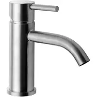 Sapho Grifo minimalista para lavabo, modelo , acero inoxidable cepillado