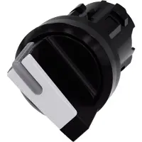 Siemens Interruptor de pulsación iluminado 3SU10022BF600AA0, de 22 mm de diámetro, redondo, color negro y blanco
