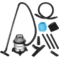 Graphite ASPIRADORA (800 vatios, capacidad del depósito de 12 litros, se entrega en caja) - Depósito de acero inoxidable