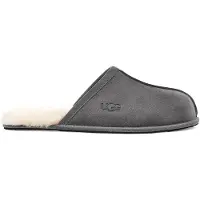 Ugg para hombre. 1101111 Zapatillas de Piel Scuff gris (46), Plano, Ante, Ninguno, Homewear, outlet 2026.