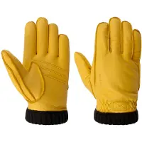 Hestra - Deerskin Primaloft Rib - Guantes size 7, amarillo