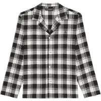 Marc O'Polo Camiseta 'Homey Flanell' negro / blanco
